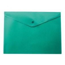 Папка-конверт А5 на кнопці зелена