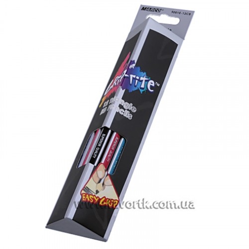 Олівець графітний Marco Grip-rite 9001 НВ з ластиком