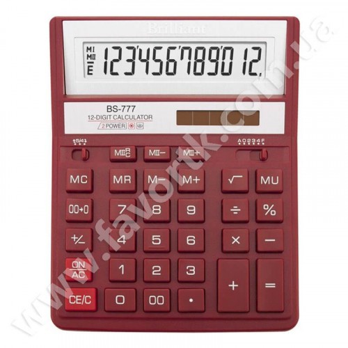 Калькулятор  Brilliant BS-777M червоний