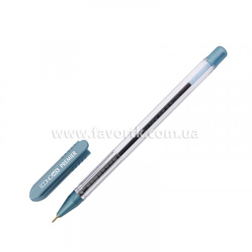 Ручка масляна Economix PREMIER 0.7мм, пише синім