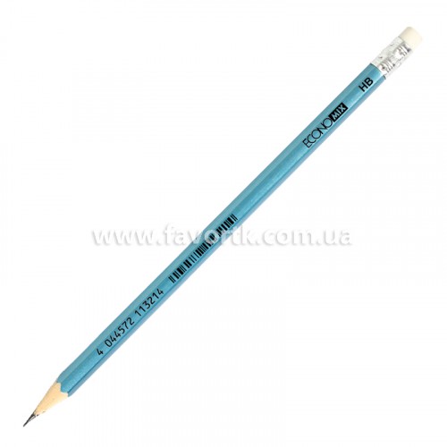 Олівець графітний Economix METALLIC HB з гумкою