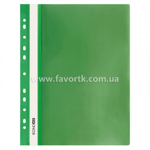 Папка-швидкозшивач А4 з перфорацією Economix зелена