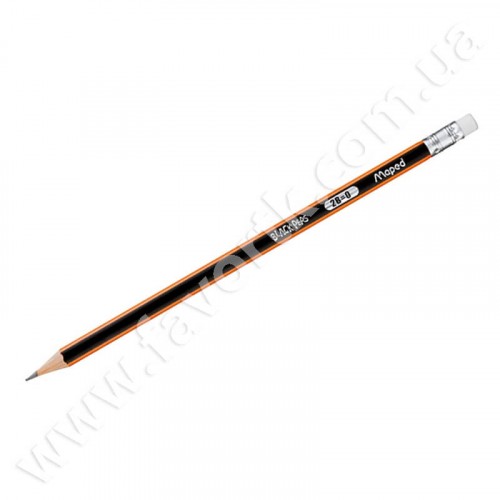 Олівець MAPED BLACK PEPS 2В з ластиком