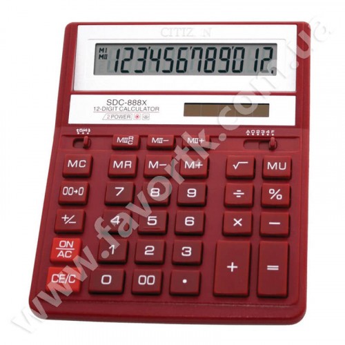 Калькулятор Citizen SDC-888T червоний