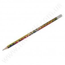 Олівець графітовий LEGS HB, з гумкою, туба 20шт.