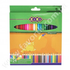 Кольорові олівці, 24  кольори, STANDARD