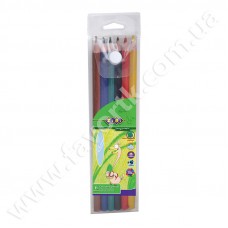 Кольорові олівці, 6 кольорів PROTECT, ПВХ пенал