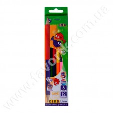 Кольорові олівці Double, 6 шт. (12 кольорів), KIDS LINE