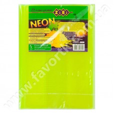 Обкладинка для підручника NEON з клапаном 250*420мм, PVC, жовта