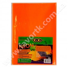 Обкладинка для підручника NEON з клапаном 250*420мм, PVC, помаранчова