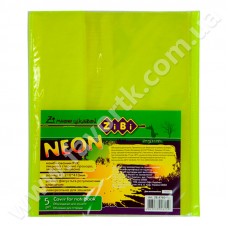 Обкладинка для зошитів NEON А5 з клапаном, PVC, жовта