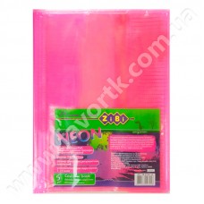 Обкладинка для зошитів NEON А5 з клапаном, PVC, рожева