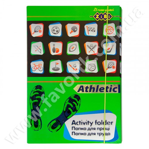 Папка для праці Art Effect ATHLETIC, картонна, на гумках А4+ (315х215х30мм), KIDS Line