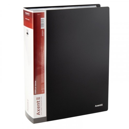 Папка пластикова з 4-ма кільцями 35мм Axent чорна