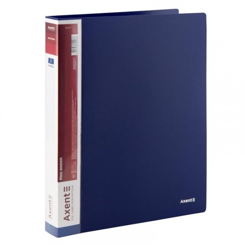 Папка пластикова з 4-ма кільцями 35мм Axent синя