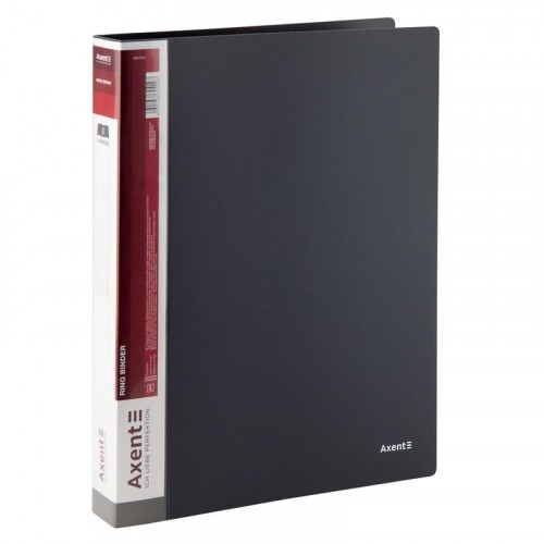 Папка пластикова з 4-ма кільцями 35мм Axent сіра