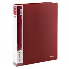 Папка пластикова з 4-ма кільцями 35мм Axent бордова