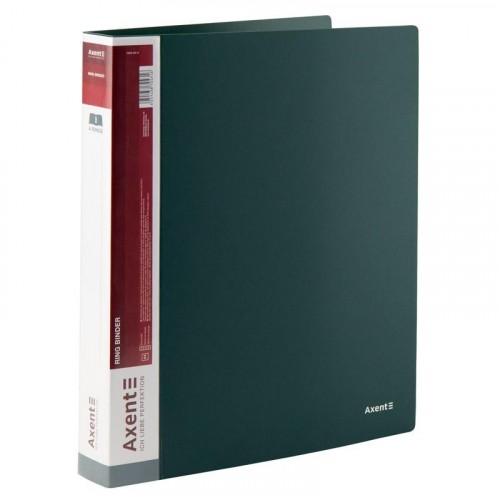 Папка пластикова з 4-ма кільцями 35мм Axent зелена