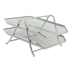 Лоток горизонтальний металевий подвійний Axent срібний Лоток горизонтальний металевий подвійний Axent срібний