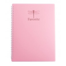 Зошит А5 80арк FAVOURITE рожевий, пластикова обкладинка