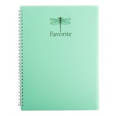 Зошит А5 80арк FAVOURITE м'ятний, пластикова обкладинка