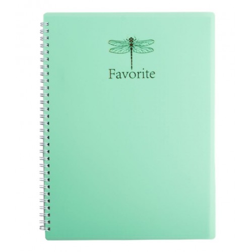 Зошит А5 80арк FAVOURITE м'ятний, пластикова обкладинка