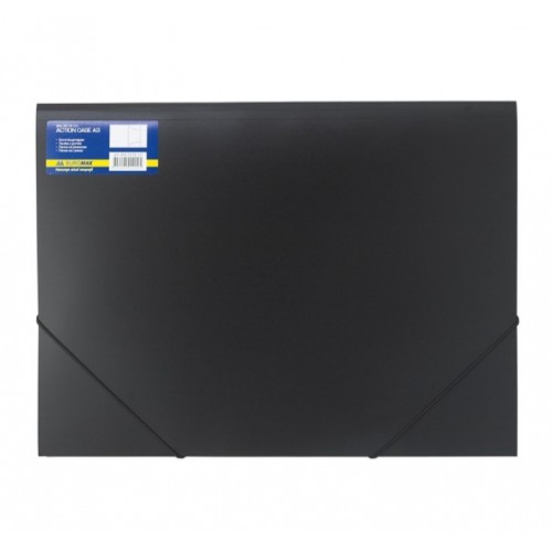 Папка на гумках А3 Professional чорна