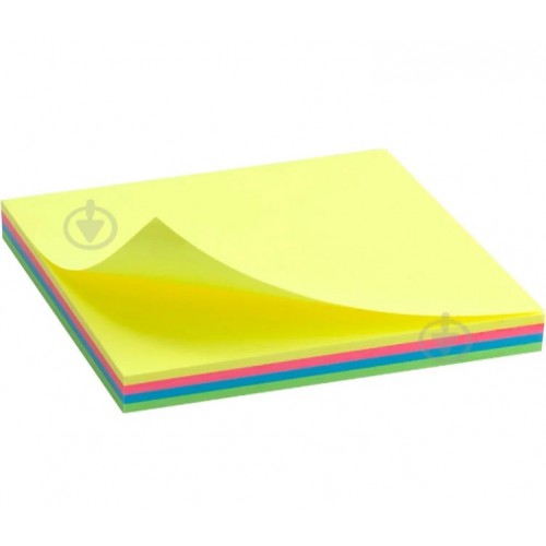 Стікери 75*75мм 100шт Axent Веселка неон