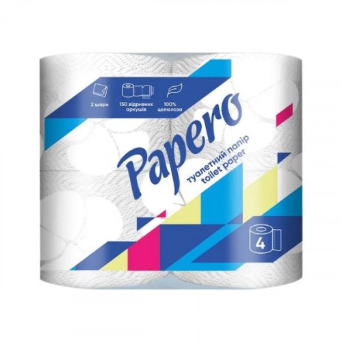 Папір туалетний "Papero" 4 рулони