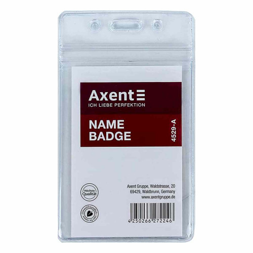Бейдж вертикальний Axent 4529-a 68×115 мм