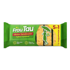 Губки кухонні “Frau Tau” Великі бульбашки 5+1шт